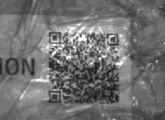 QR code reading through wrapping film