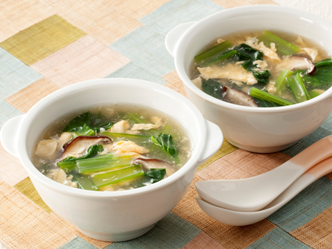 小松菜の中華スープ