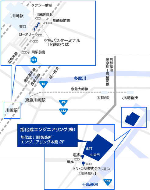 川崎事業場地図