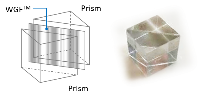 Sandwich Structure with a couple of prisms and WGF