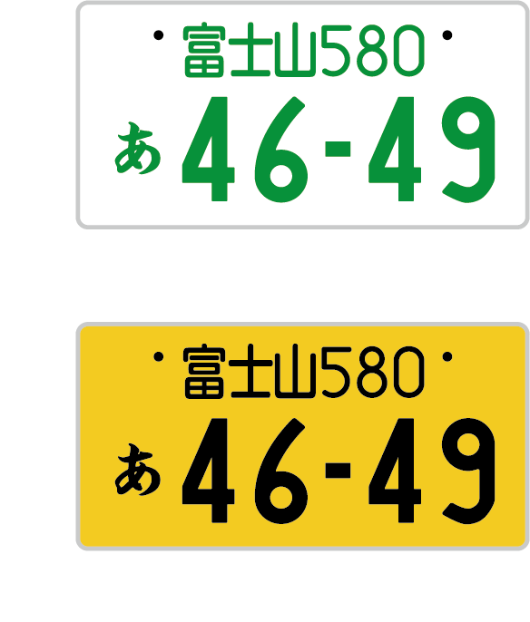 字光式ナンバープレートの概要・構造：ペイント式