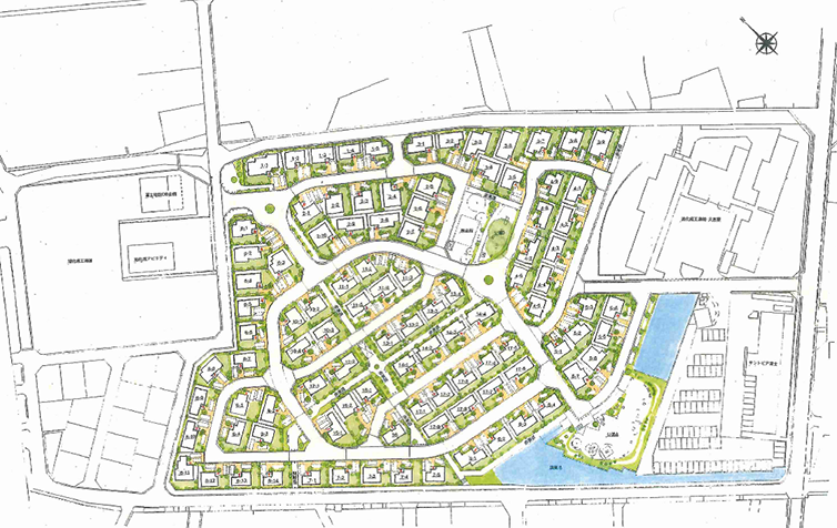 「江川地区豊かな暮らし空間創生住宅整備事業」全体街区図