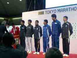 東京マラソン2008表彰式の様子