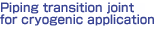 Piping transition joint for cryogenic applications