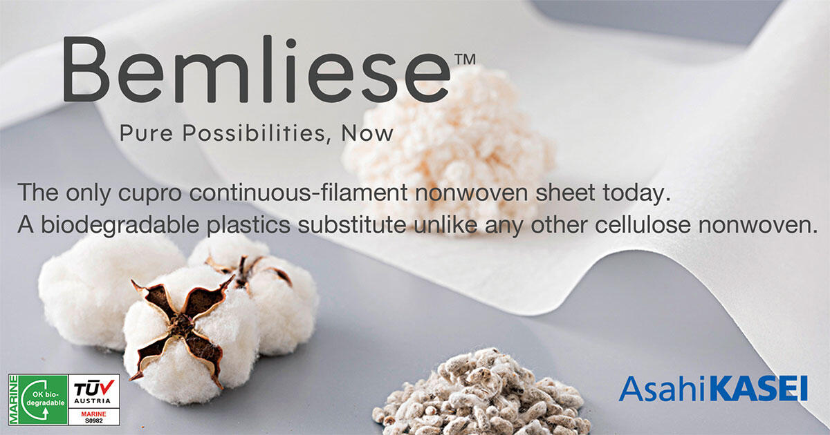 Bemliese™ - The naturally biodegradable cellulose nonwoven that can reduce plastics use.