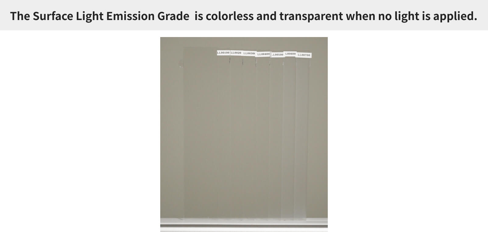 Image showing the surface when light emission is turned off