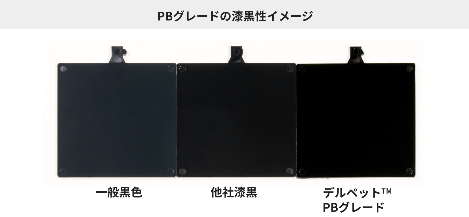 PBグレードの漆黒性イメージ