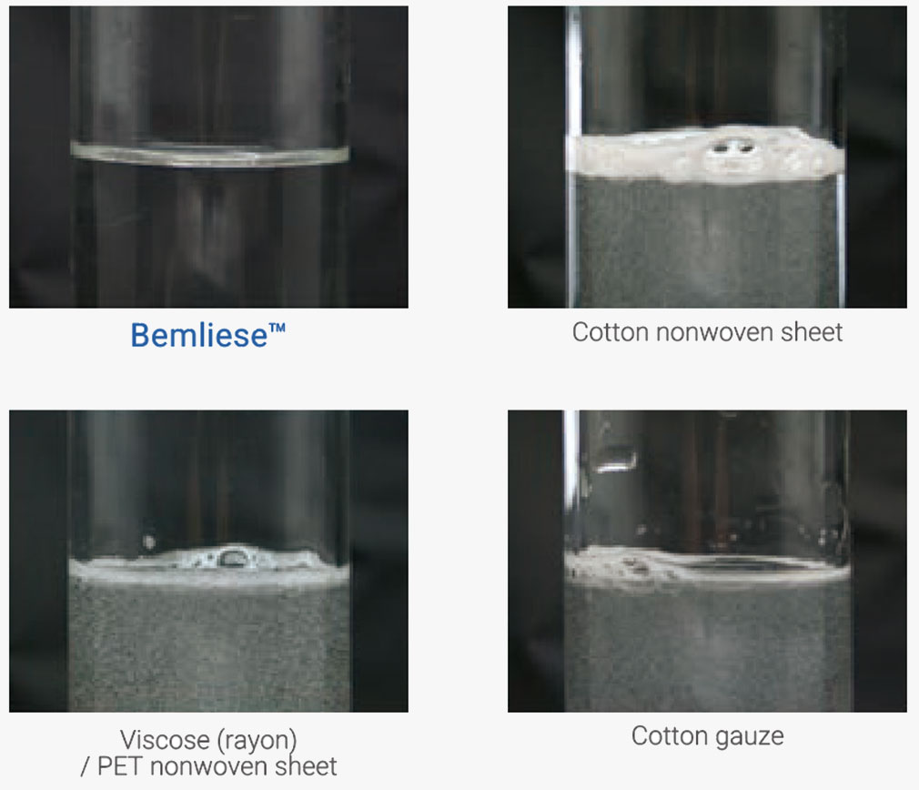 Impurity extraction test, dissolution of impurities such as a surface-active agent (soaked in water)