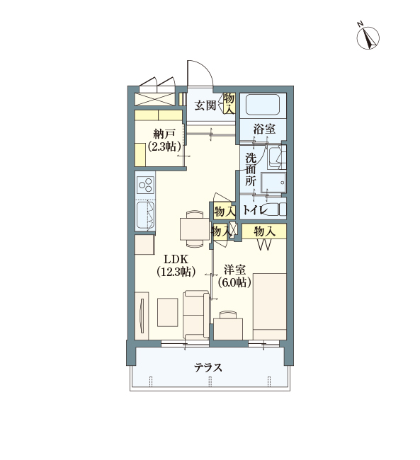 1LDK | 専有面積: 49.28㎡