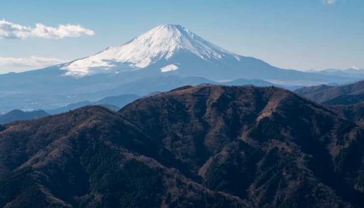 大山から望む富士山