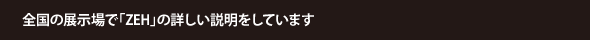 全国の展示場で「ZEH (ネット・ゼロ・エネルギー・ハウス)」の詳しい説明をしています