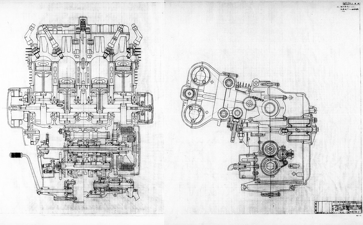 2022年に50周年を迎えたカワサキZシリーズ初代Z1の設計図