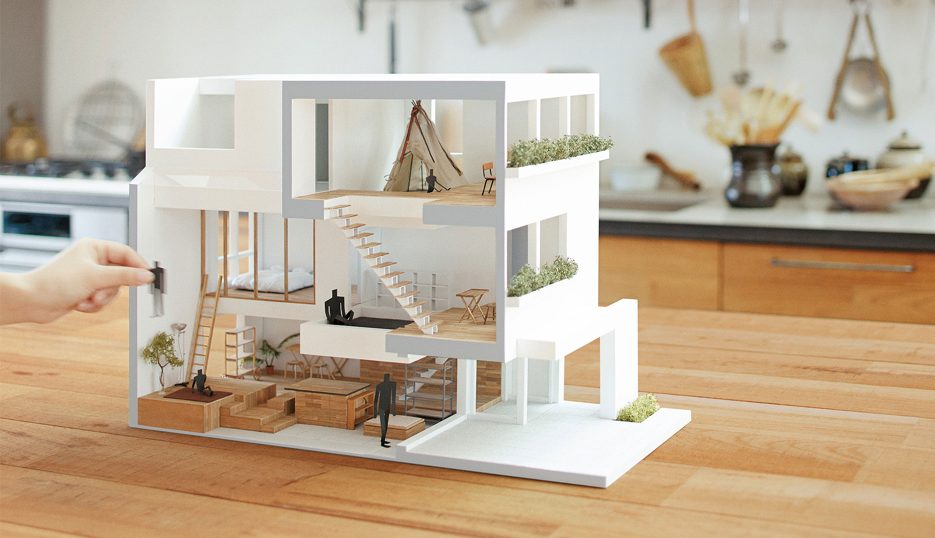ヘーベルハウスLONGLIFE IS BEAUTIFUL 3階建て住宅の空間づくり