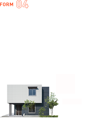 FORM04 MONOGRAM 積み上げられた家。