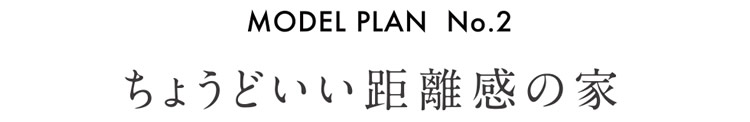 【MODEL PLAN  No.2　ちょうどいい距離感の家】 