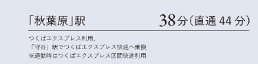 「秋葉原」駅　38分（直通44分）