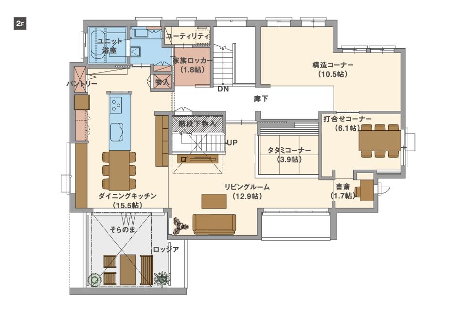 川口・鳩ケ谷展示場 フレックス（３階モデル） 間取り・プラン