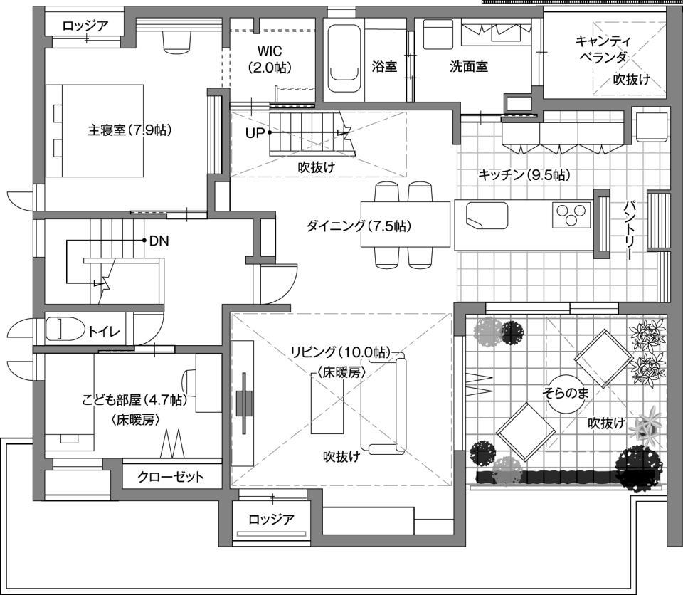 浜松西展示場 キュービック 間取り・プラン