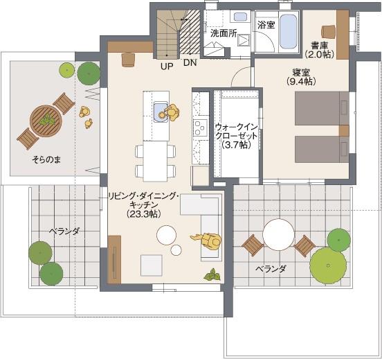 OHKハウジング展示場 フレックス（３階モデル） 間取り・プラン