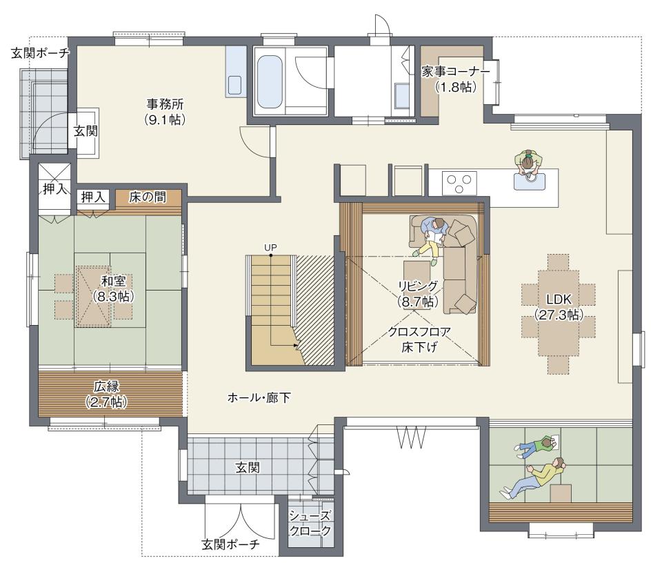 吉島展示場 キュービック（３階モデル） 間取り・プラン