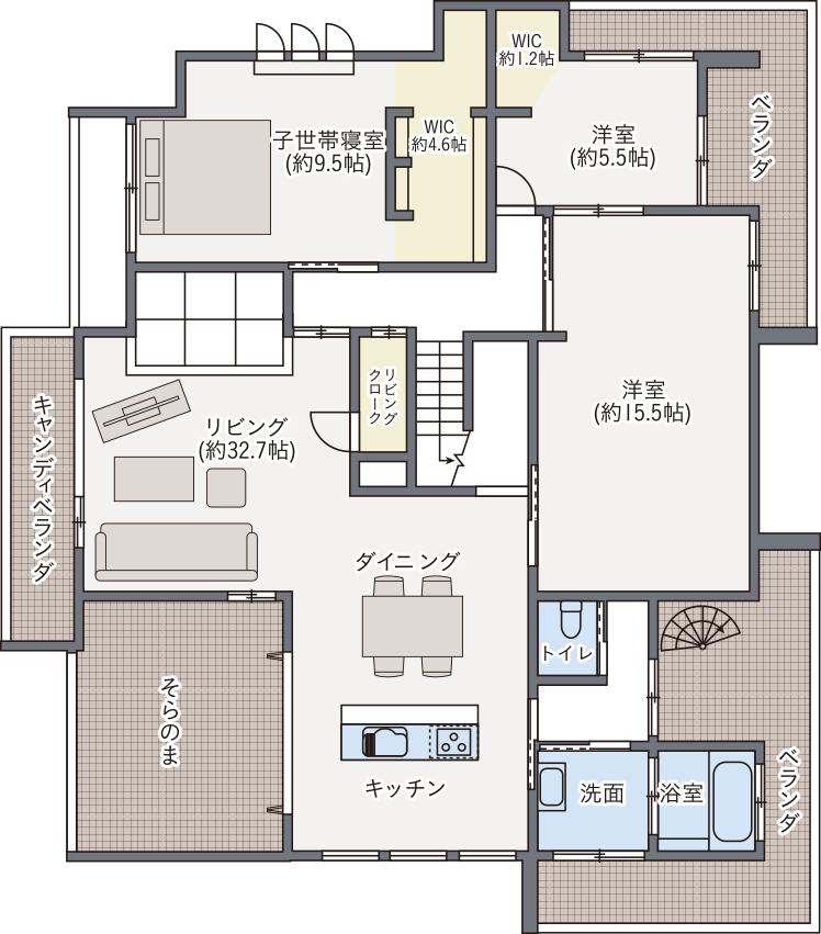 CUBIC 立川展示場 キュービック（２階モデル） 間取り・プラン