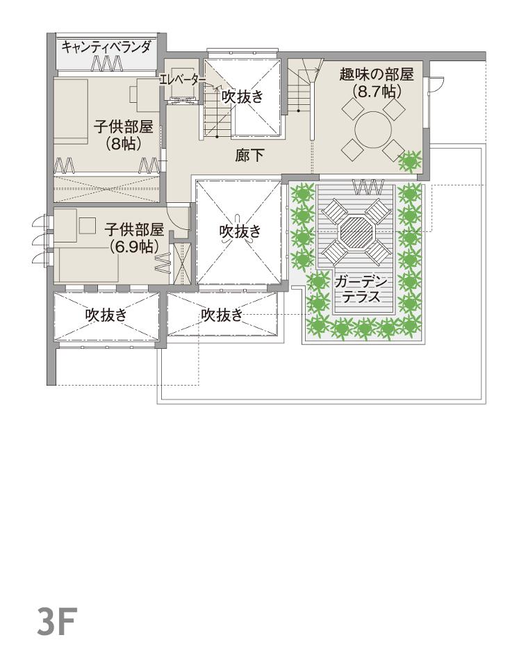 FREX3 豊田展示場 フレックス3F～大人気アウトドア・そらのま・屋上のある家～ 間取り・プラン