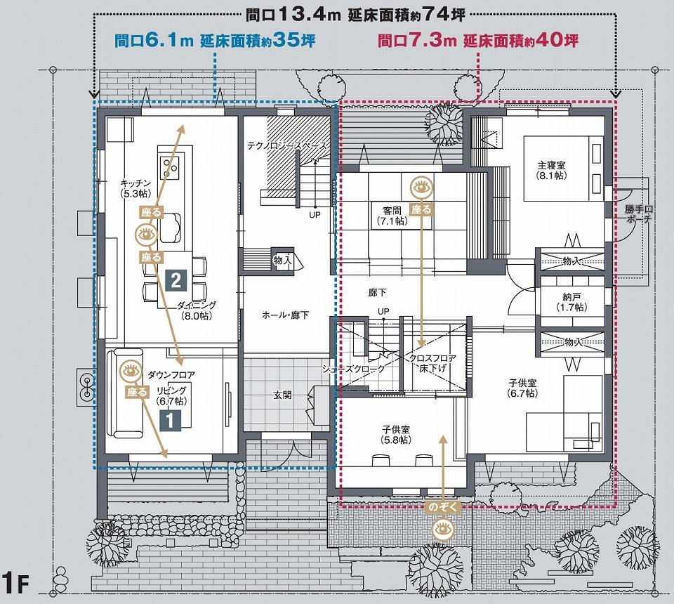 四日市展示場 キュービック（２階モデル） 間取り・プラン