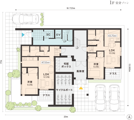 1F 賃貸ゾーン