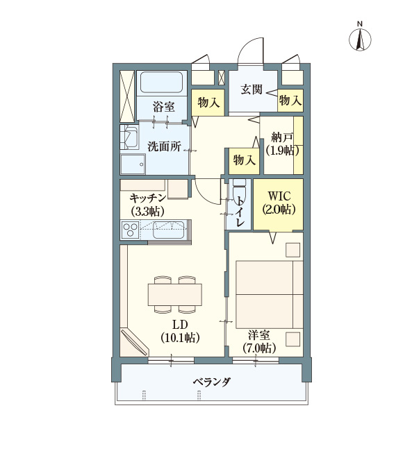 B type | 1LDK | 専有面積: 62.79㎡