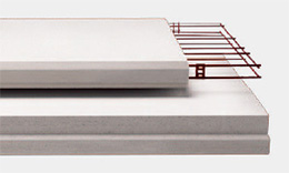 一般的なコンクリートの約10倍の断熱性能を持つALCコンクリート・ヘーベル