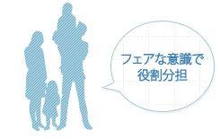 フェアな意識で 役割分担