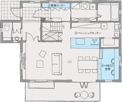 戸建住宅プラン例 1階