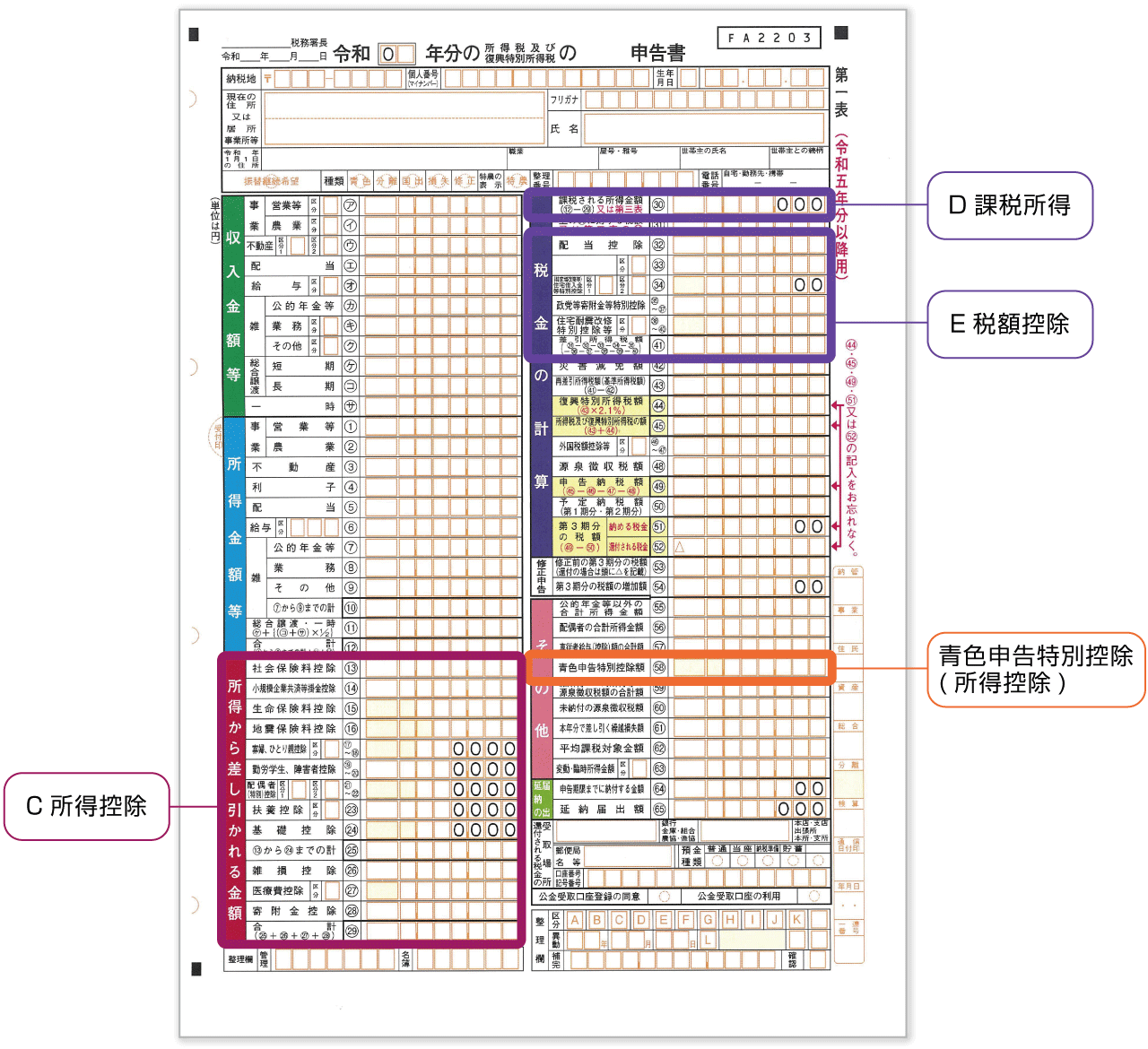 申告用紙