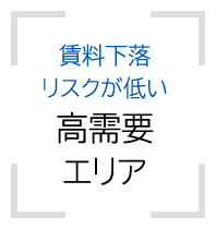 賃料下落リスクが低い高需要エリア