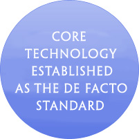 Core technology established as the de facto standard