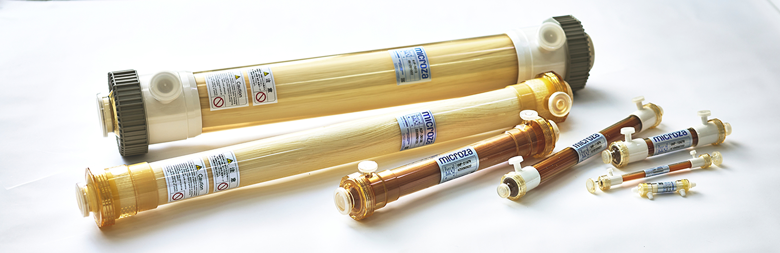 Examples of Microza® Products Featuring Over 200 Types of UF/MF Hollow Fiber Membranes