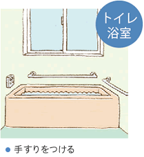 トイレ 浴室 手すりをつける