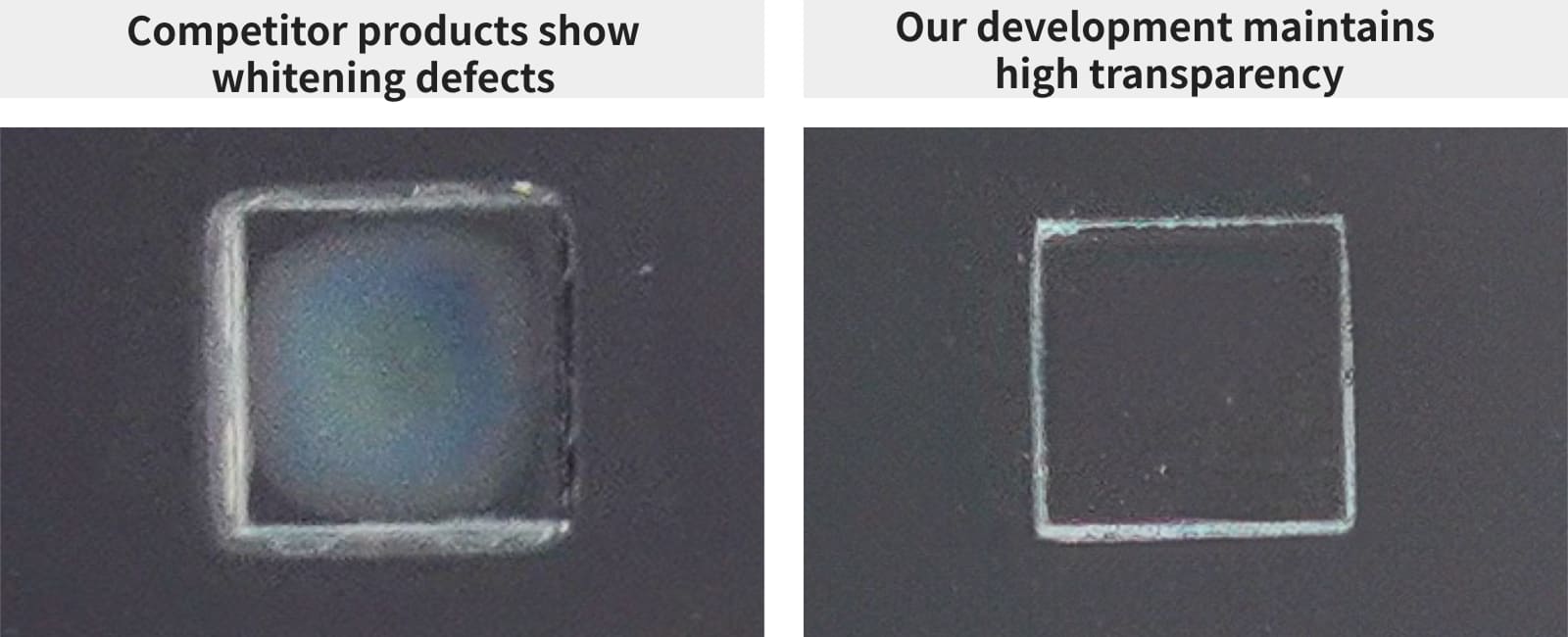 Combines High Transparency with Resistance to High-Intensity Short-Wavelength Light