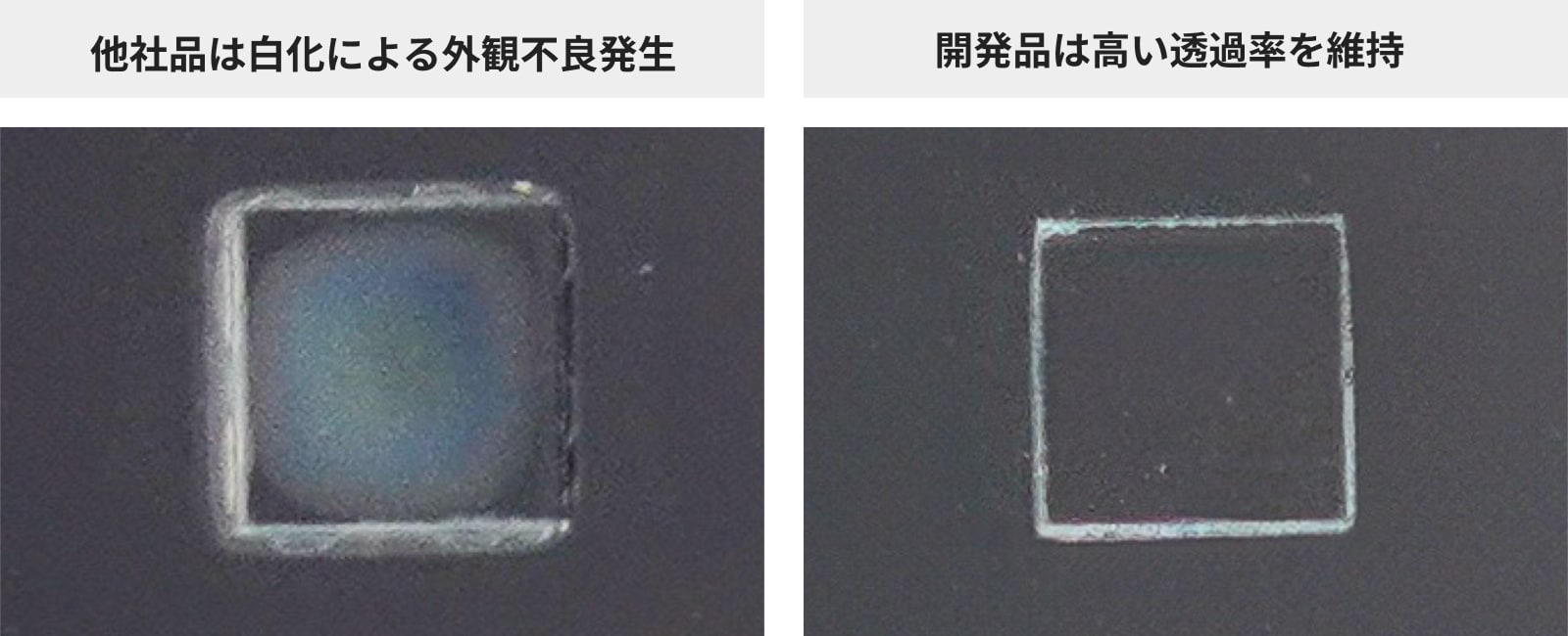 高い透明性と高出力短波長光への耐性を両立