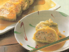 豆腐と鶏ひき肉のロールキャベツ