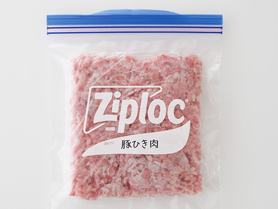 冷凍したひき肉の解凍に