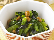 小松菜の海苔納豆あえ
