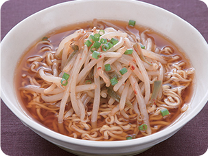 もやしとザーサイのしょうゆラーメン