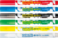 商品写真:サランラップ®に書けるペン6色セット(赤・青・黒・緑・黄・白)