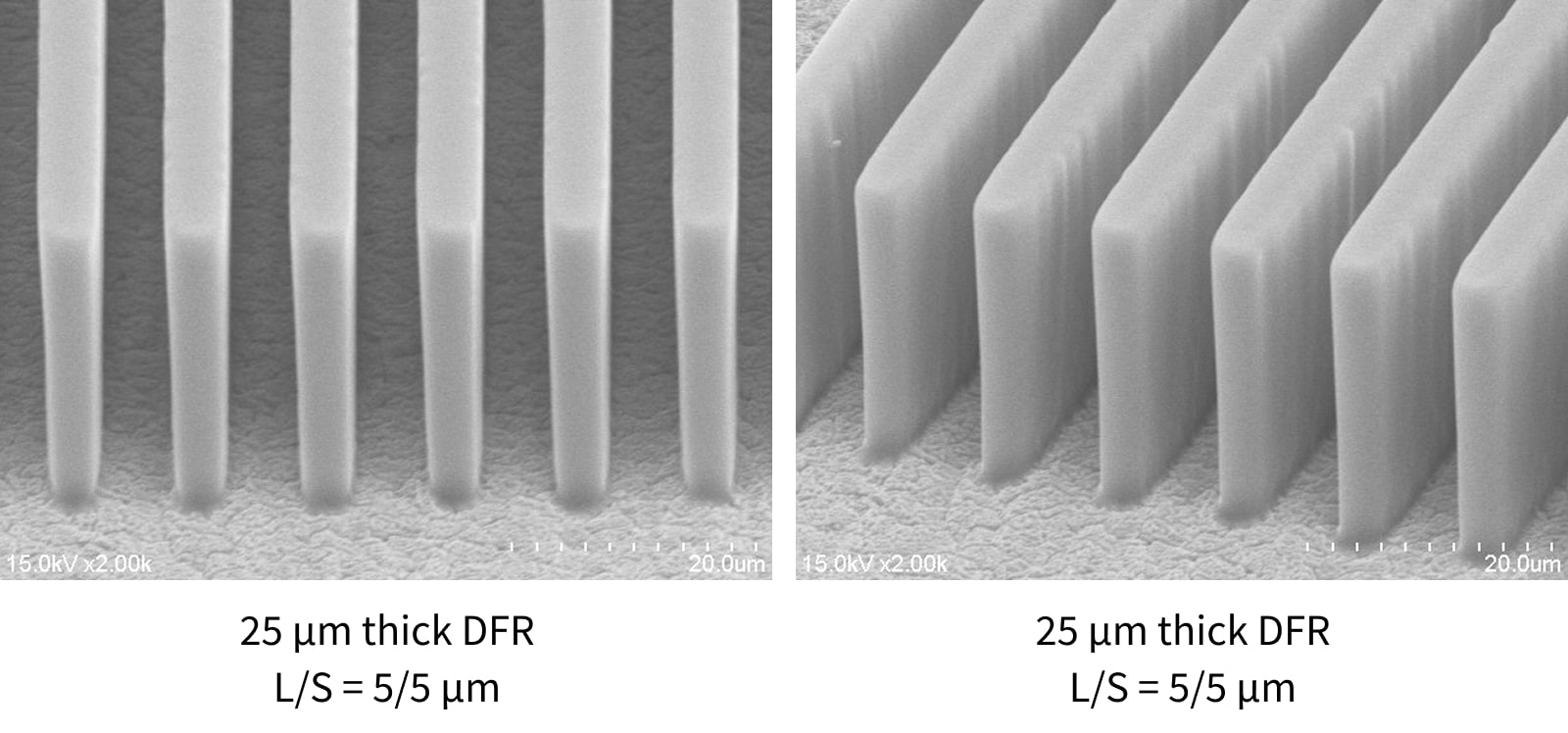 Resist Pattern of SUNFORT™ ADP and DA Series