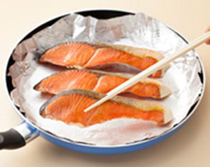 グリルを使わず後かたづけ簡単 焼き魚に